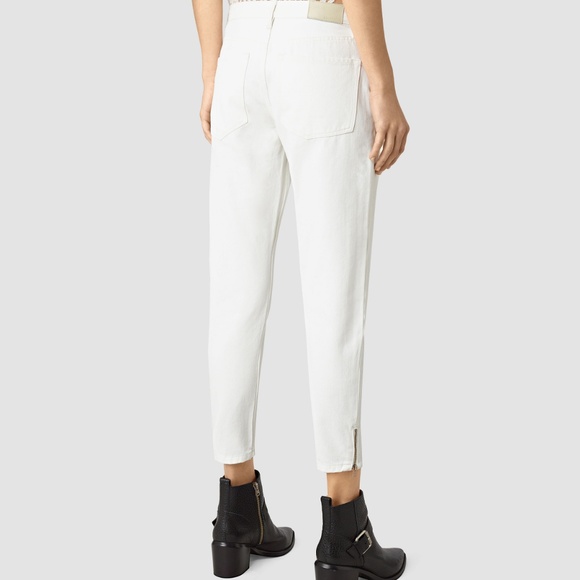 AllSaints Jasper Denim Jeans Cropped Ankle Zip - Picture 6 of 12